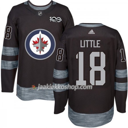 Miehille NHL Winnipeg Jets Pelipaita Bryan Little 18 1917-2017 100th Anniversary Adidas Musta Authentic